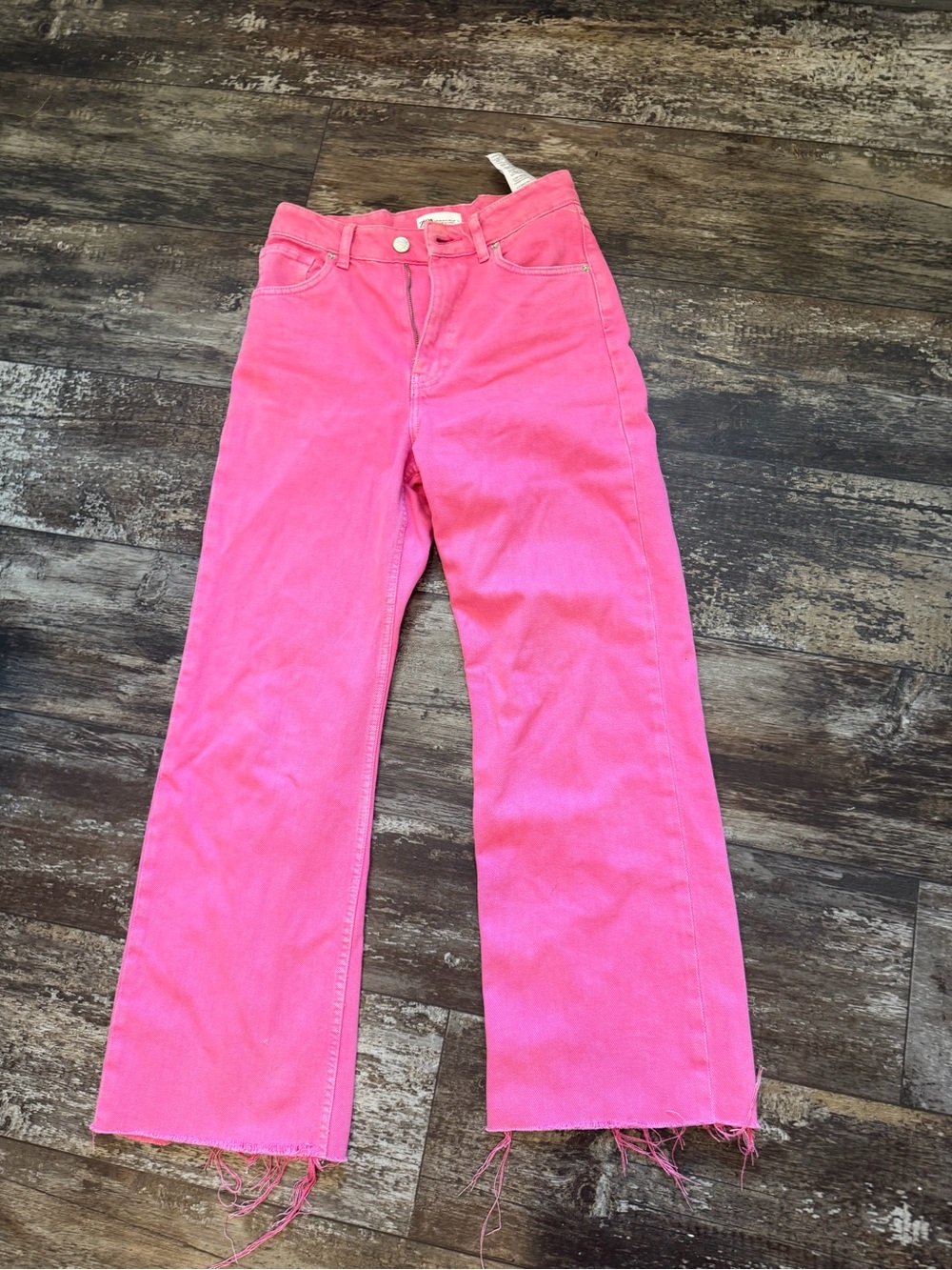 Zara Pink Women’s High-Rise Straight Jeans -
